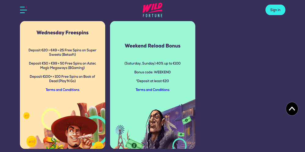 Wild Fortune Willkommenbonus
